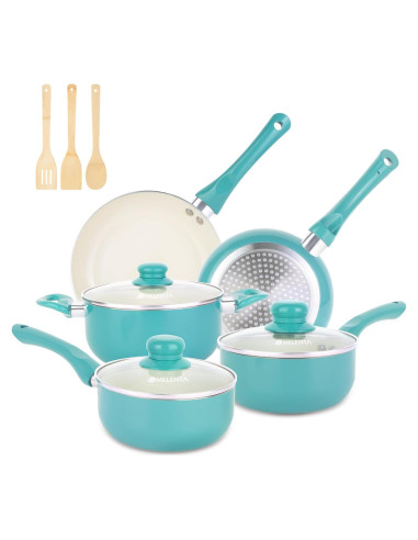 Juego de Ollas y Sartenes M MELENTA 11 Piezas Antiadherente