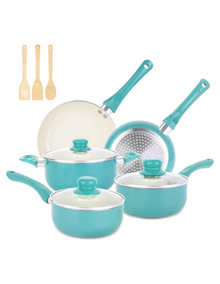 Juego de Ollas y Sartenes M MELENTA 11 Piezas Antiadherente