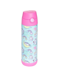 Botella de Agua Snug Unicornio 500ml con Popote para Niños
