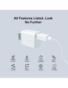 SONOFF Adaptador Smart WiFi Micro USB 5V 2-Pack Interruptor 2