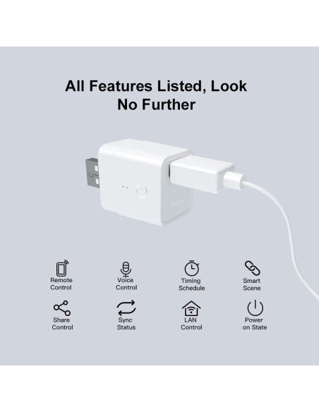 SONOFF Adaptador Smart WiFi Micro USB 5V 2-Pack Interruptor