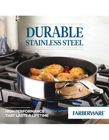 Juego de Utensilios de Cocina Farberware 10 Piezas Acero Inoxidable