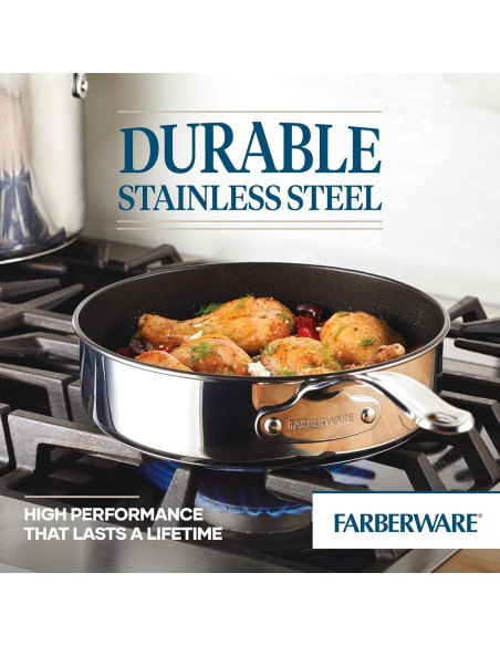 Juego de Utensilios de Cocina Farberware 10 Piezas Acero Inoxidable