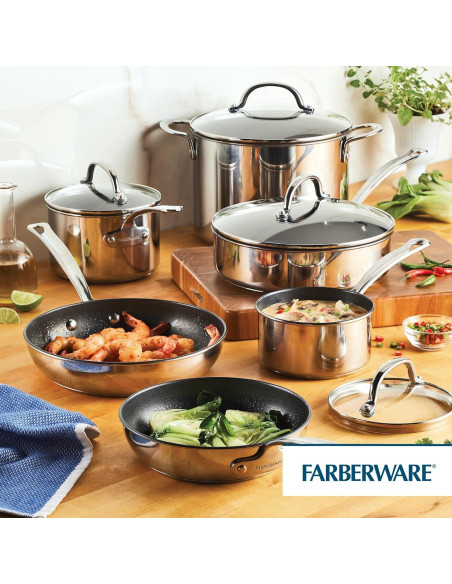 Juego de Utensilios de Cocina Farberware 10 Piezas Acero Inoxidable