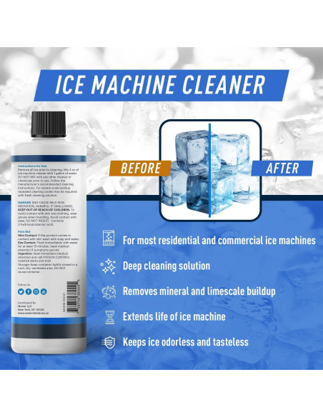 Limpiador Desincrustante de Máquinas de Hielo Essential Values 473ml