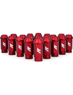Tuercas de Seguridad Aluminio M12x1.25 Mishimoto Juego 20 Rojo 2