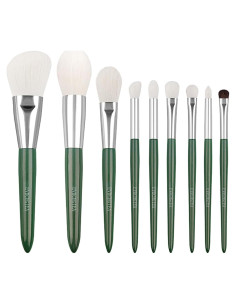 Juego de Pinceles de Maquillaje EVRCHGIEA 9 Piezas Verde