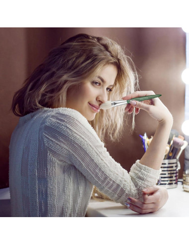 Juego de Pinceles de Maquillaje EVRCHGIEA 9 Piezas Verde