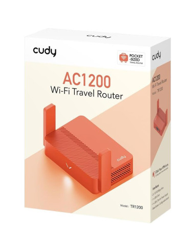Cudy Enrutador Wi-Fi AC1200 TR1200 Pocket para Viajes