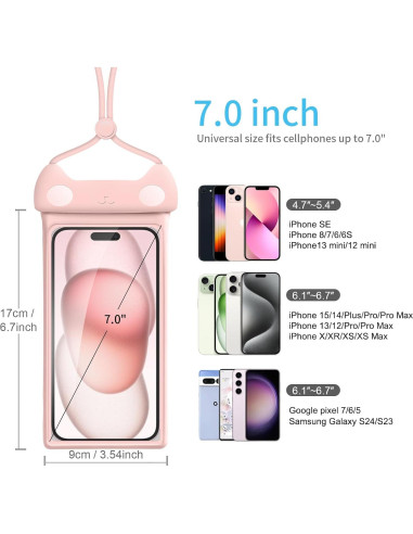 Wellhouse Funda Impermeable Gatito 3D para Smartphone 7"