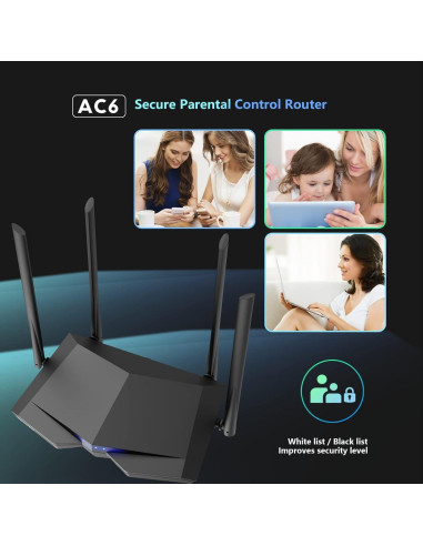 Router WiFi Tenda AC1200 Doble Banda 4 Antenas 100 Mbps