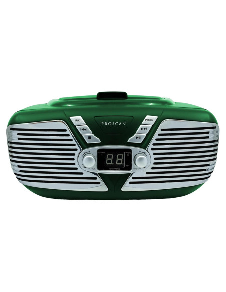 Boombox Retro Portátil Sylvania CD y Radio AM/FM Verde