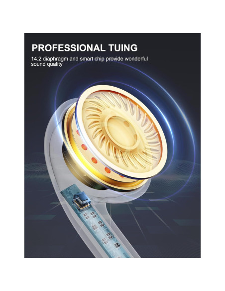 Auriculares USB C TEGDZGU TC0001 HiFi Estéreo con Micrófono