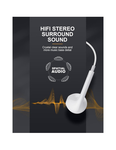 Auriculares USB C TEGDZGU TC0001 HiFi Estéreo con Micrófono