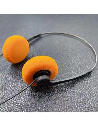 Auriculares Retro Naranja Calsgkspray Hi-Fi Sobre la Oreja