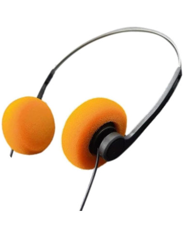 Auriculares Retro Naranja Calsgkspray Hi-Fi Sobre la Oreja