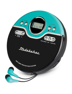 Reproductor de CD Portátil Studebaker SB3704 Turquesa Vintage 2