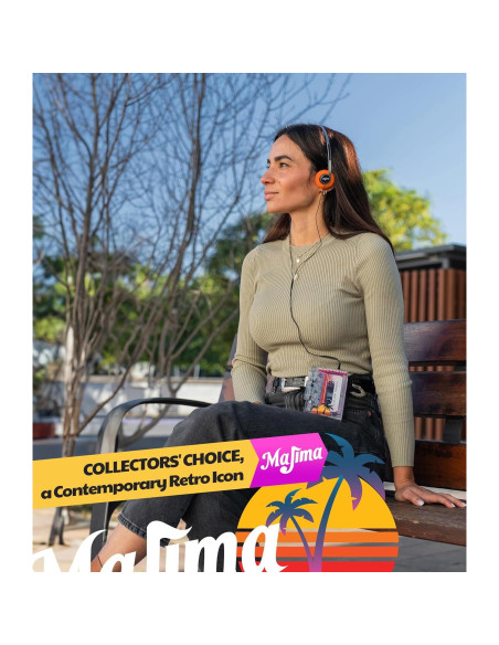 Reproductor de Casete Retro Majima SunsetWave Transparente