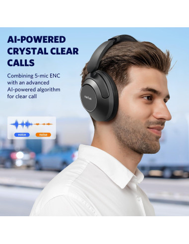 Auriculares EarFun Wave Pro Bluetooth con ANC 80H Negro