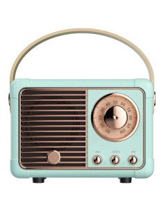 Altavoz Bluetooth Retro LUKADER HM11 Mini Portátil Azul