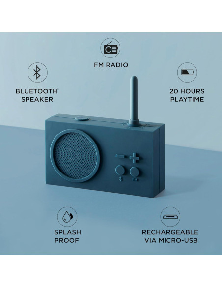 Altavoz Bluetooth Lexon TYKHO 3 Radio FM Resistente Agua Altavoz Bluetooth Lexon TYKHO 3 Radio FM Resistente Agua