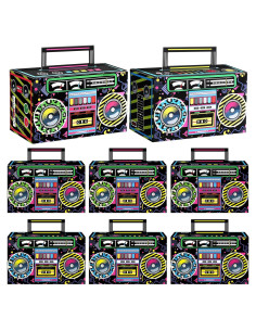 Cajas de Favor Retro Chinco 8 Pcs para Cumpleaños 80s