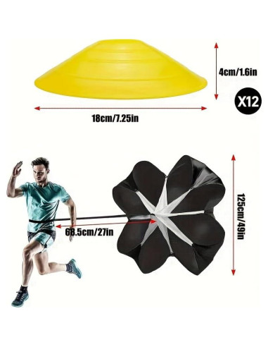 Equipo de Entrenamiento de Velocidad Genérico ZKJ97 con Conos