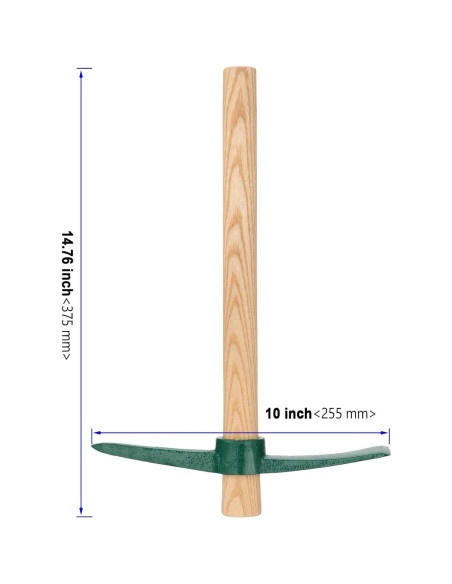 4 Piezas Azada de Pico KOHAND 38,1x25,4 cm Doble Cabeza