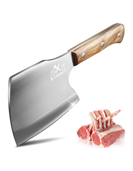 Hacha de Carnicero BLADESMITH 16 cm Acero Inoxidable Mango Madera