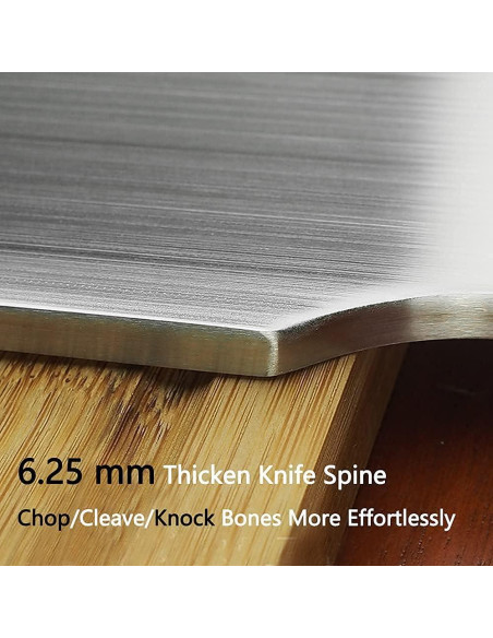 Hacha de Carnicero BLADESMITH 16 cm Acero Inoxidable Mango Madera