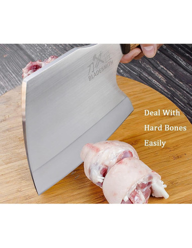 Hacha de Carnicero BLADESMITH 16 cm Acero Inoxidable Mango Madera