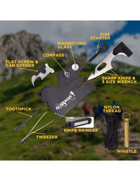 GUARDMAN Multiherramienta Tarjeta 18 en 1 Acero Inoxidable GUARDMAN Multiherramienta Tarjeta 18 en 1 Acero Inoxidable