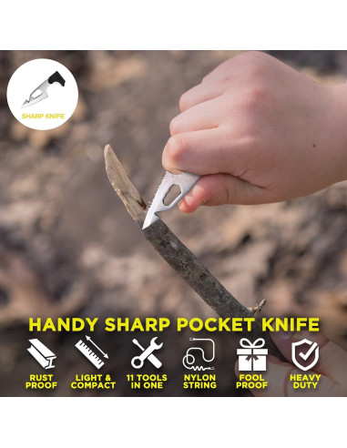 GUARDMAN Multiherramienta Tarjeta 18 en 1 Acero Inoxidable