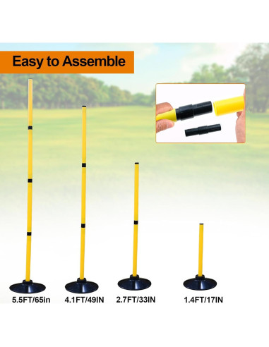 Bastones de Agilidad Suprwin para Entrenamiento de Fútbol