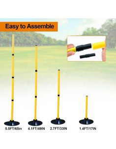 Bastones de Agilidad Suprwin para Entrenamiento de Fútbol 2