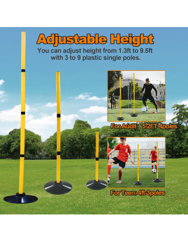 Bastones de Agilidad Suprwin para Entrenamiento de Fútbol