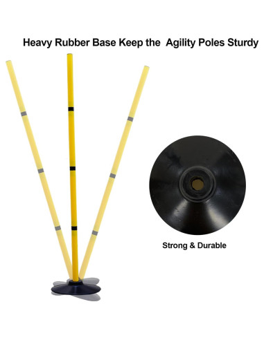Bastones de Agilidad Suprwin para Entrenamiento de Fútbol