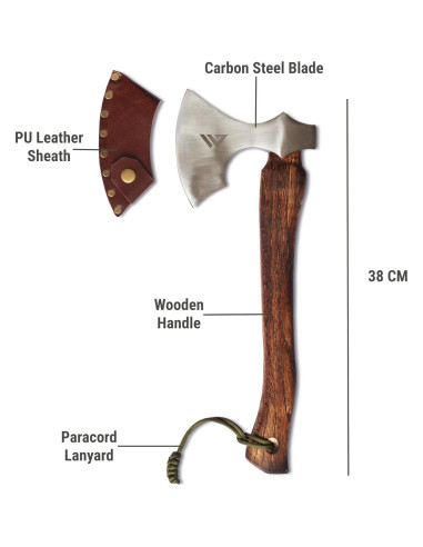 Hacha Wilora de Acero al Carbono con Mango de Madera