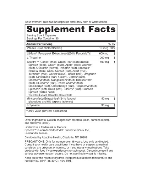 Suplemento Aumentador de Libido Nugenix Mujeres 60 Cápsulas