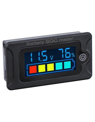 Medidor de Batería DROK 12V LCD para Batería de Litio