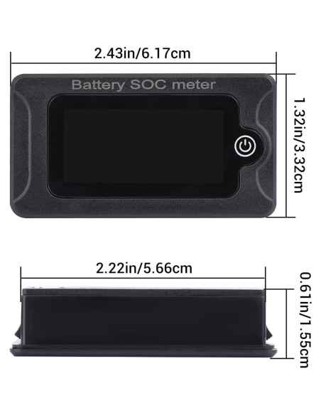 Medidor de Batería DROK 12V LCD para Batería de Litio
