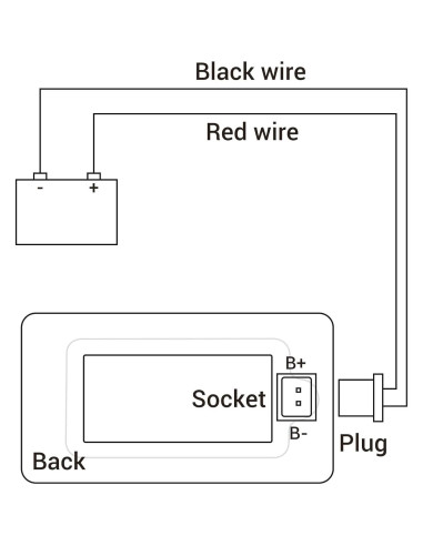 Medidor de Batería DROK 12V LCD para Batería de Litio