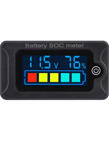 Medidor de Batería DROK 12V LCD para Batería de Litio