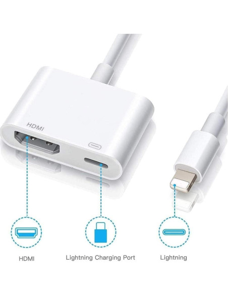 Adaptador Lightning a HDMI Apple 1080P para iPhone y iPad