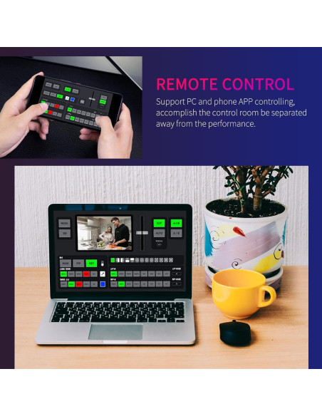 Conmutador de Video FEELWORLD L4 10.1" Pantalla Táctil 5 Entradas