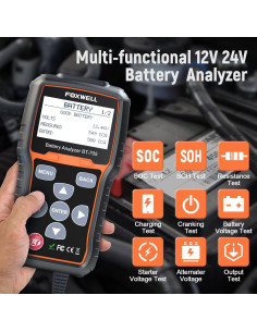 Probador de Baterías FOXWELL BT705 12V 24V Digital LCD 2