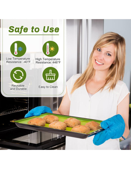 6 Hojas de Silicona para Deshidratador Anglecai Verde 30x26 cm