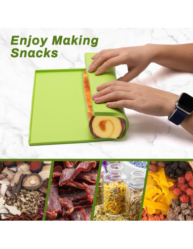 6 Hojas de Silicona para Deshidratador Anglecai Verde 30x26 cm