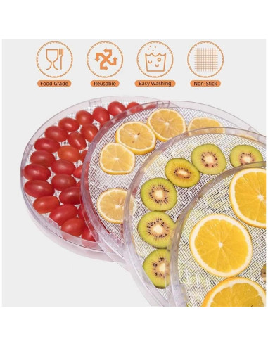 10 Hojas Redondas de Silicona Arcemain para Deshidratador