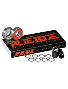 Rodamientos Bones Reds 608 con espaciadores y arandelas